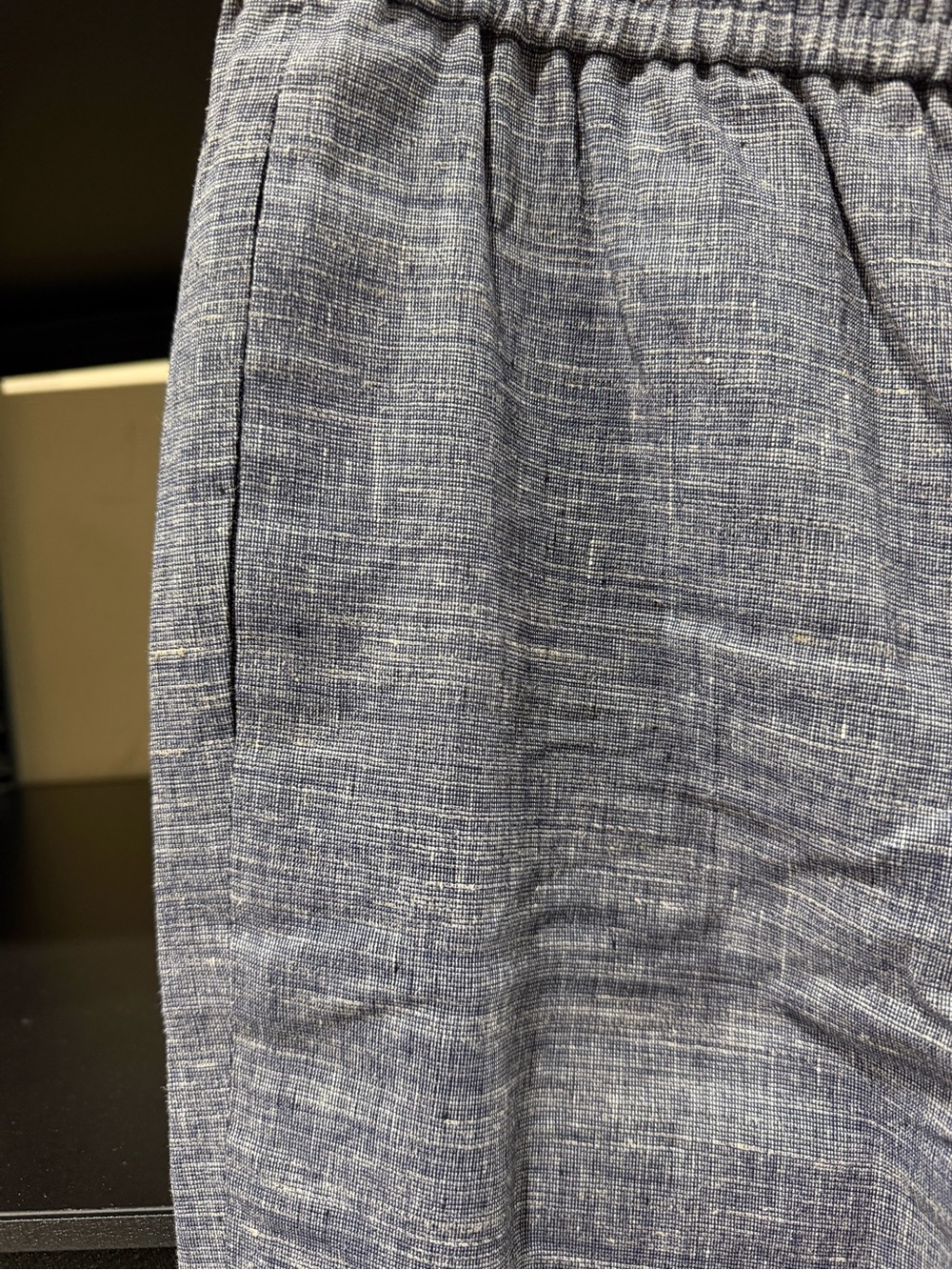 Theory Gray Textured Drawstring Pants - Picture 2 of 3
